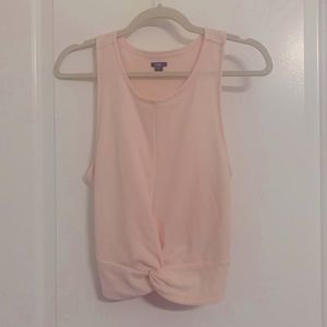 Aerie blush pink knotted tank top